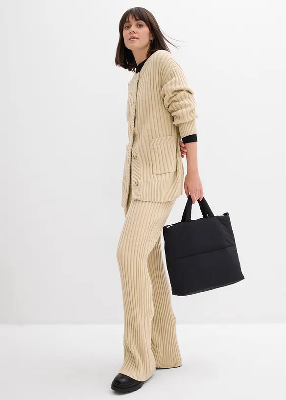 Pletené kalhoty z měkké viskózové směsi, bonprix