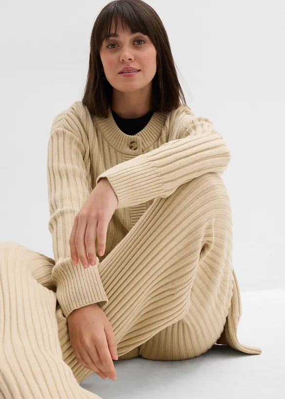 Pletené kalhoty z měkké viskózové směsi, bonprix