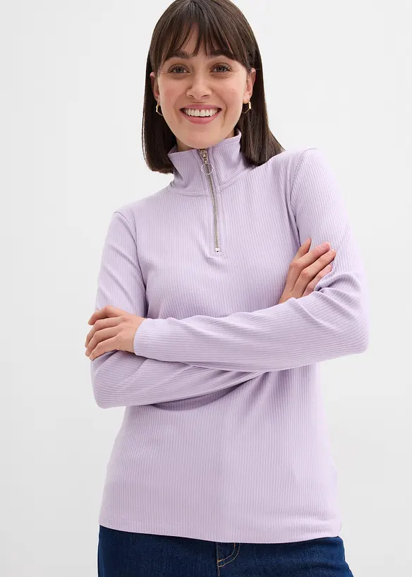 Žebrované tričko z měkké viskózové směsi, bonprix