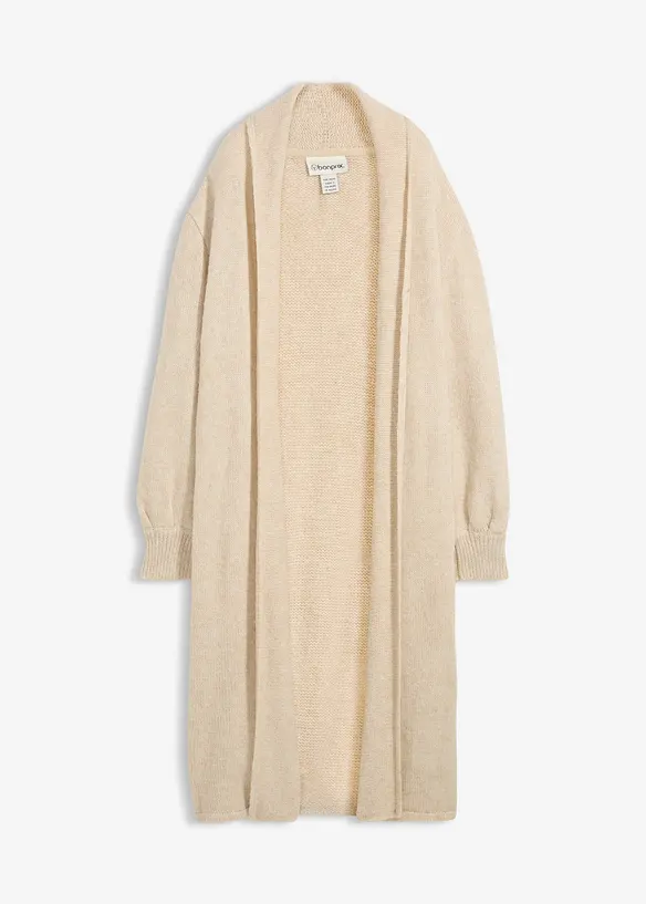 Dlouh&yacute; pleten&yacute; kab&aacute;t s del&scaron;&iacute;m vlasem, bonprix