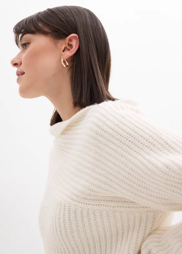 Žebrovaný oversize svetr, bonprix