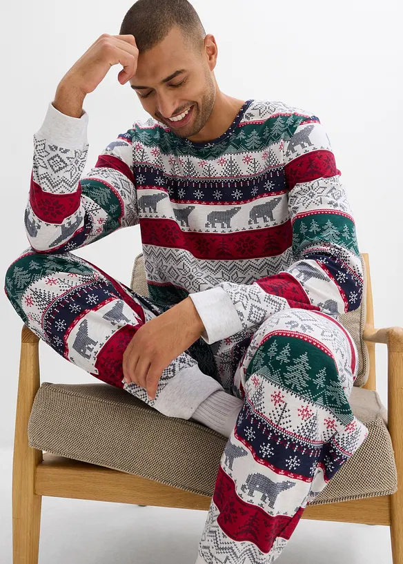 Pyžamo z čisté bavlny, s dárkovou taškou, bonprix