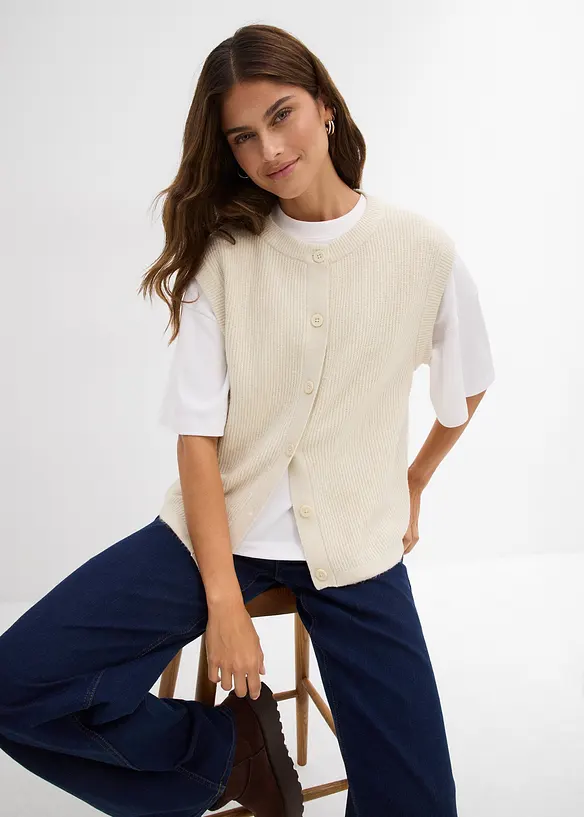 Svetr bez rukávů, bonprix