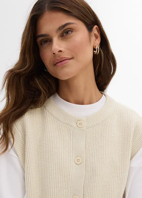 Svetr bez rukávů, bonprix