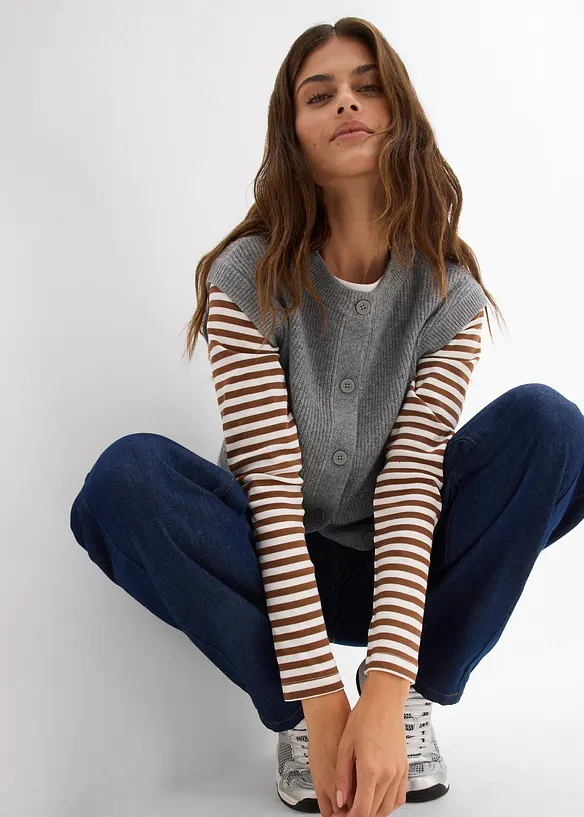 Svetr bez rukávů, bonprix