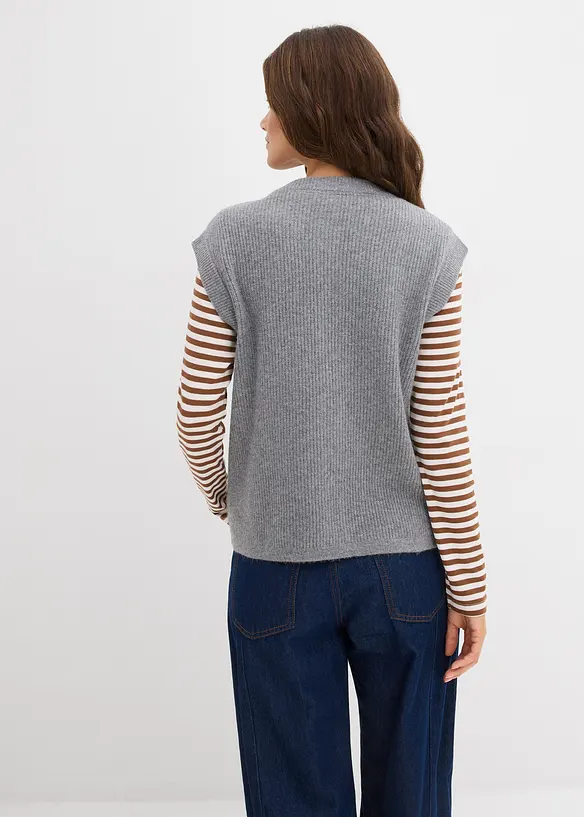 Svetr bez rukávů, bonprix