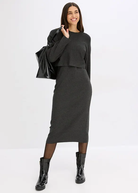 Pleten&aacute; souprava se &scaron;aty (2d&iacute;ln&aacute; souprava), bonprix