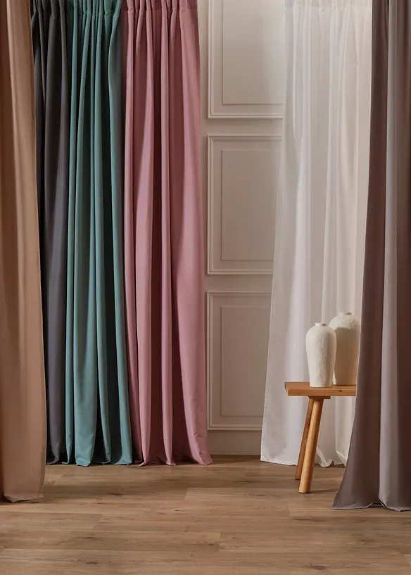 Závěsy z mikrovlákna (2 ks v balení), bonprix