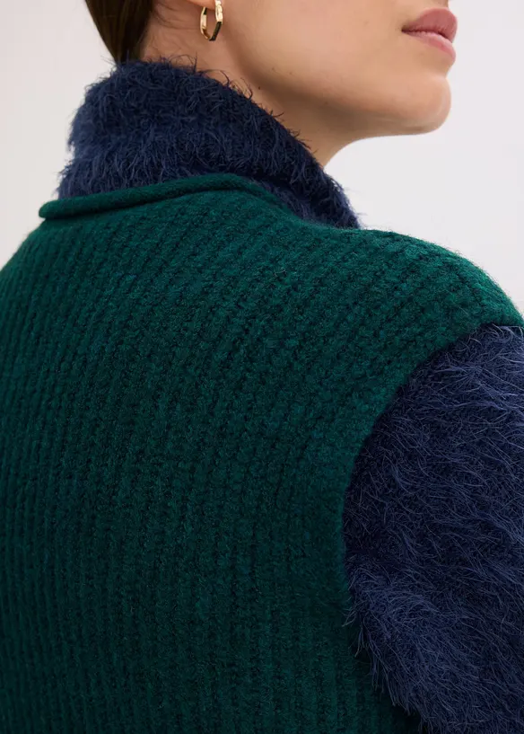 Pletená vesta s ozdobnými knoflíky, bonprix