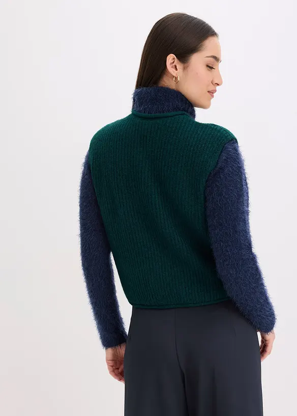 Pletená vesta s ozdobnými knoflíky, bonprix