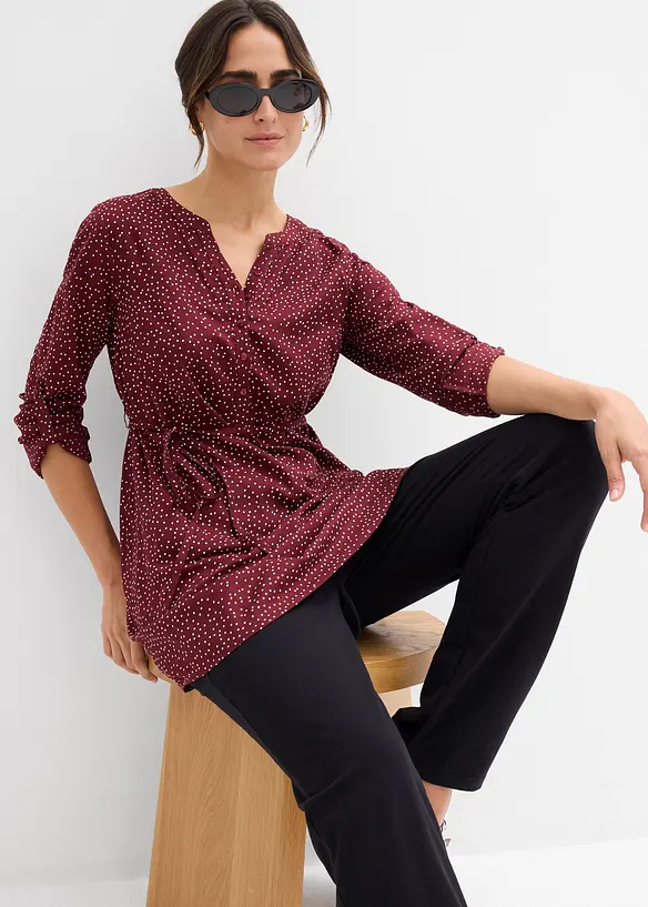 Těhotensk&eacute;/kojic&iacute; halenkov&eacute; &scaron;aty 2 v 1, ze spl&yacute;vav&eacute; visk&oacute;zy, bonprix