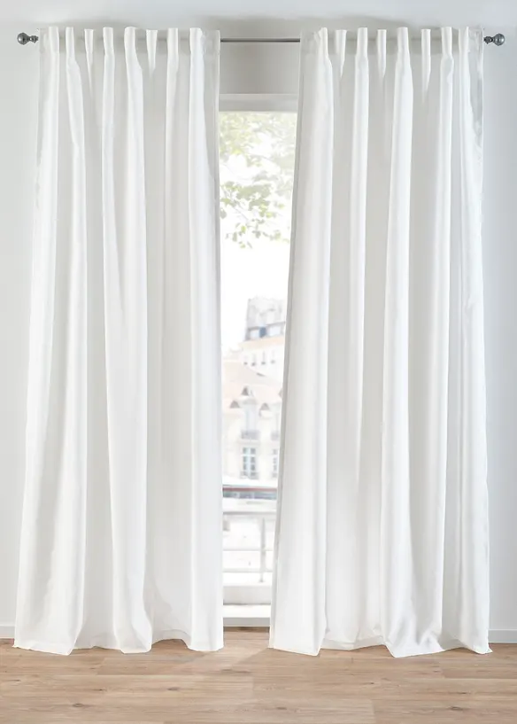 Záclona z recyklovaného materiálu (2 ks v balení), bonprix