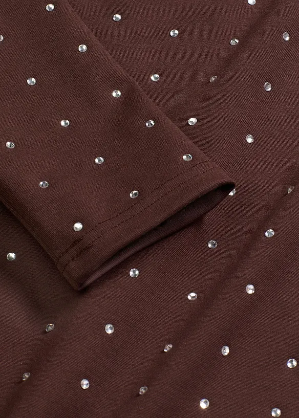 Žerzejové šaty se štrasovými aplikacemi, bonprix