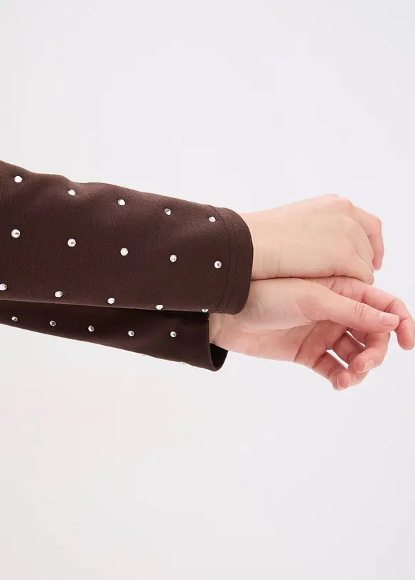 Žerzejové šaty se štrasovými aplikacemi, bonprix