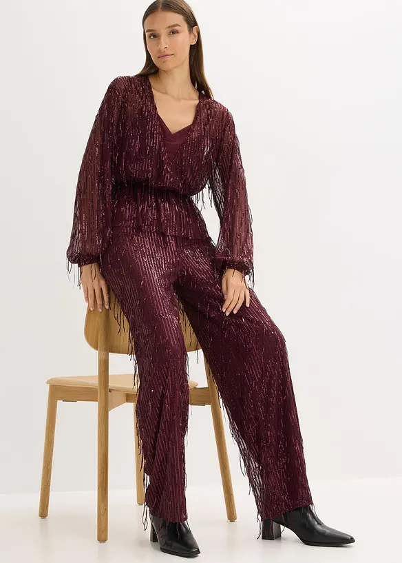 Kalhoty s pajetkami a tř&aacute;sněmi, bonprix