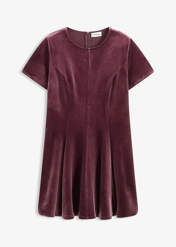 Mini šaty z měkkého sametu, bonprix