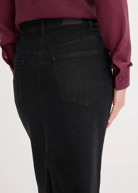 Džínová sukně se štrasovou aplikací, bonprix