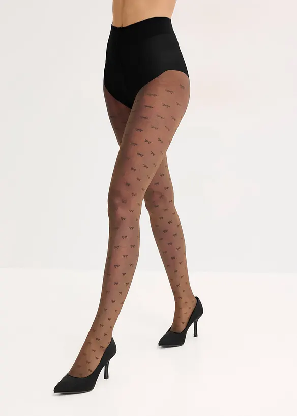 Punčochov&eacute; kalhoty s pohodln&yacute;m lemem, 20 DEN, bonprix