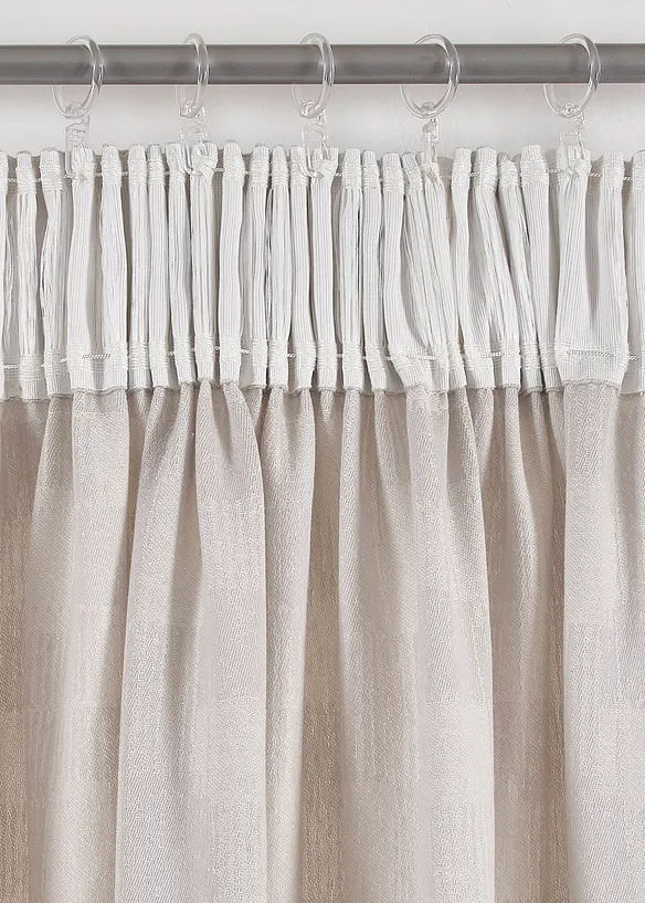 Žakárový závěs z organické bavlny (1 ks v balení), bonprix