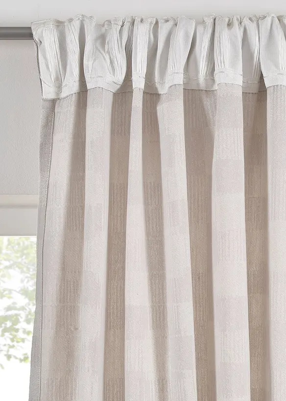 Žakárový závěs z organické bavlny (1 ks v balení), bonprix