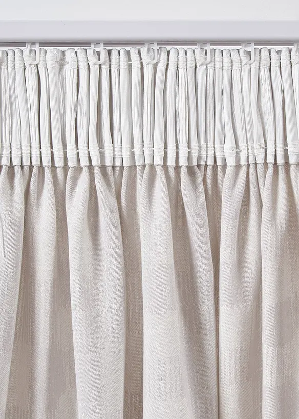 Žakárový závěs z organické bavlny (1 ks v balení), bonprix