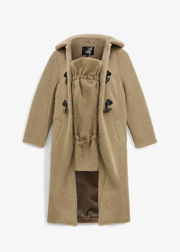 Těhotenský kabát 3 v 1, s nosící vsadkou, z medvídkového flísu, bonprix