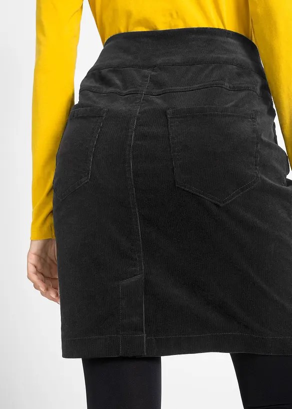 Strečov&aacute; man&scaron;estrov&aacute; sukně z bavlny s pohodln&yacute;m pasem, bonprix