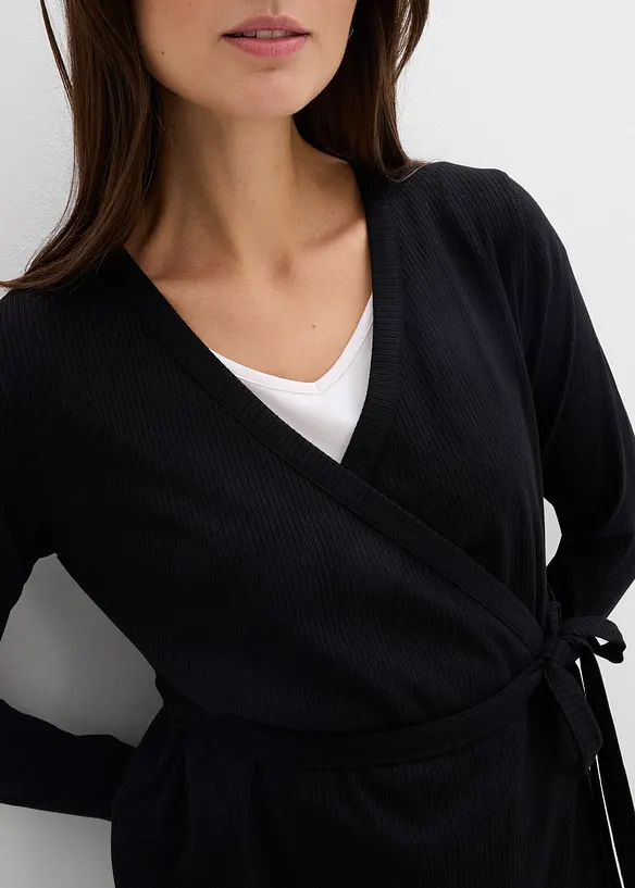 Těhotensk&eacute; zavinovac&iacute; triko a pohodln&eacute; leg&iacute;ny (2d&iacute;ln&aacute; souprava), bonprix