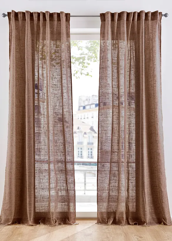 Záclona se strukturou, v mnoha velikostech (1 ks v balení), bonprix