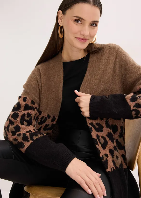 Dlouhý pletený kabátek, bonprix