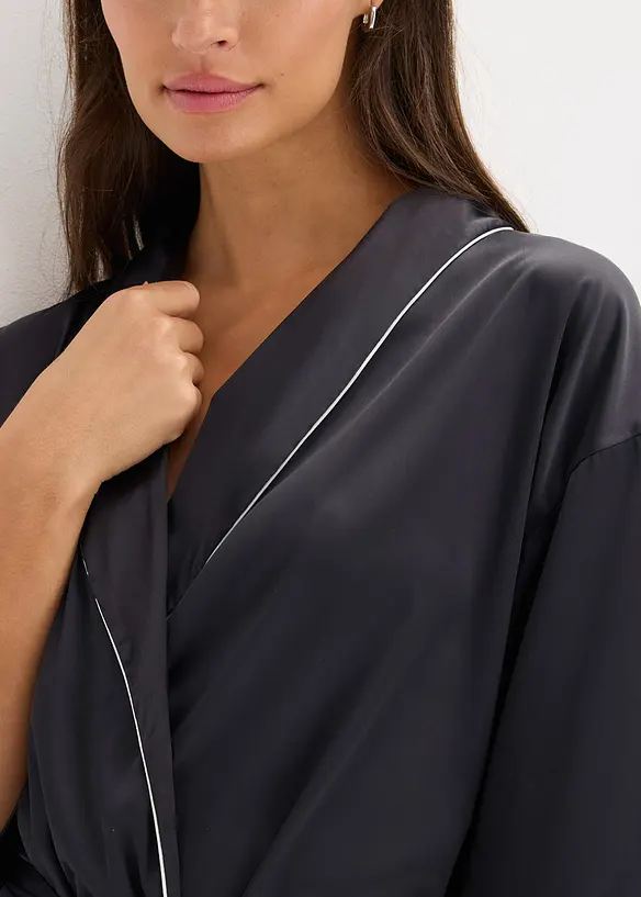 Saténové kimono s lesklým efektem, bonprix