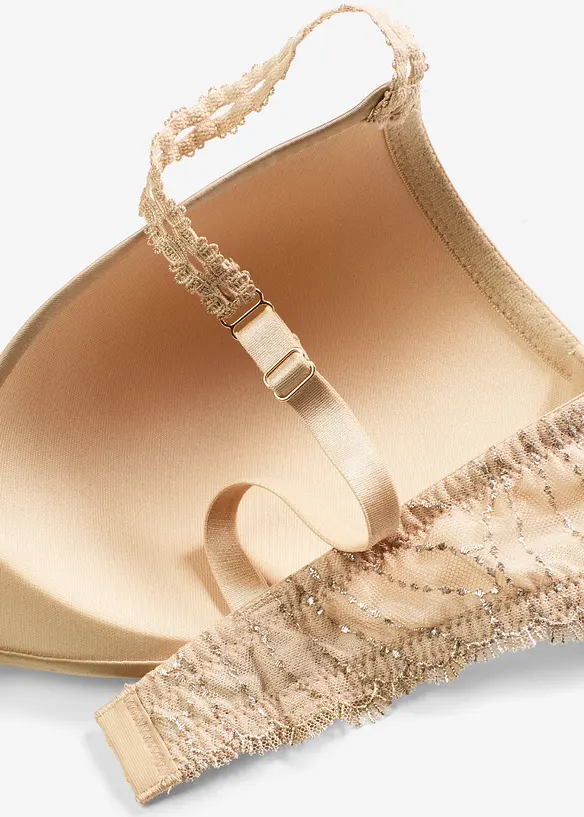 Vyztužená podprsenka bez kostic, s jemnou výšivkou, bonprix