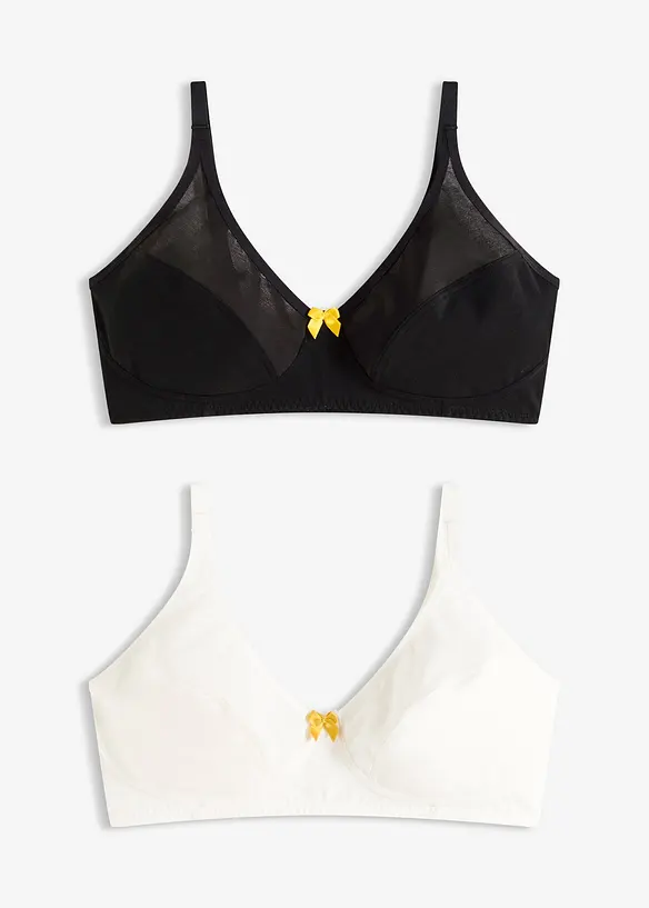 Podprsenka bez kostic, s bavlnou (2 ks v balení), bonprix