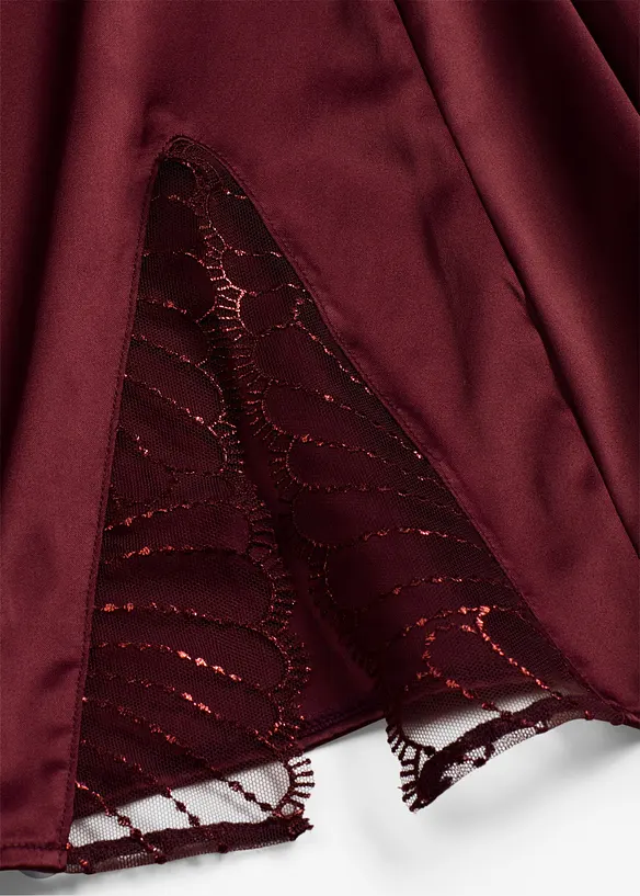 Saténové negližé s luxusní výšivkou, bonprix