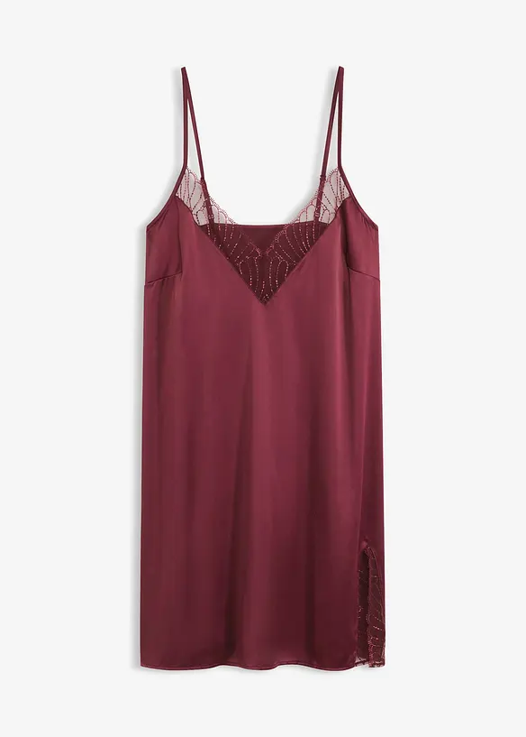 Saténové negližé s luxusní výšivkou, bonprix