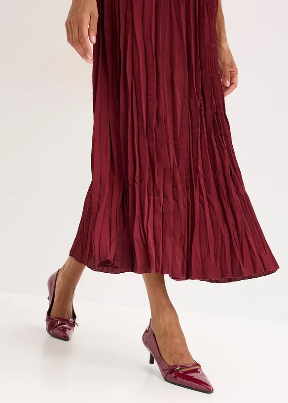 Saténová sukně se zmačkaným efektem, bonprix