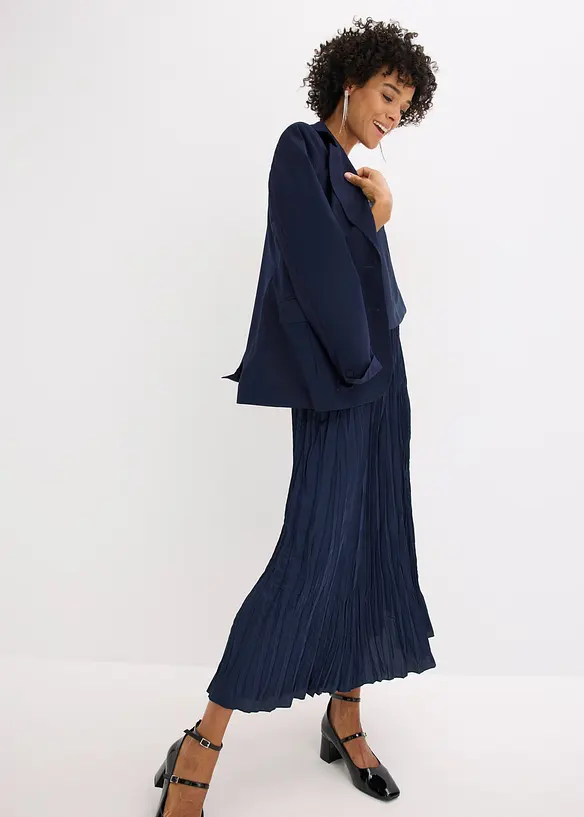 Sat&eacute;nov&aacute; sukně se zmačkan&yacute;m efektem, bonprix