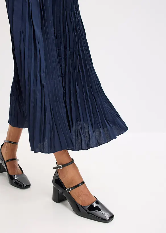 Sat&eacute;nov&aacute; sukně se zmačkan&yacute;m efektem, bonprix