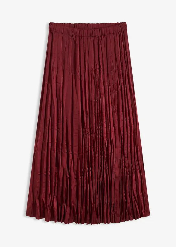 Saténová sukně se zmačkaným efektem, bonprix