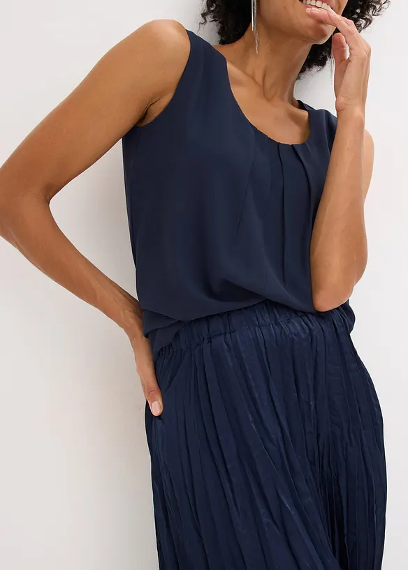 Sat&eacute;nov&aacute; sukně se zmačkan&yacute;m efektem, bonprix