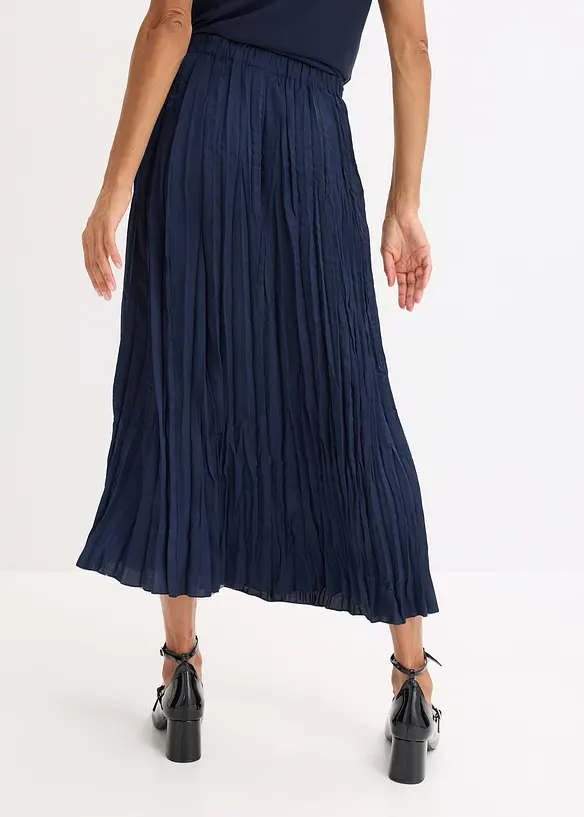 Sat&eacute;nov&aacute; sukně se zmačkan&yacute;m efektem, bonprix