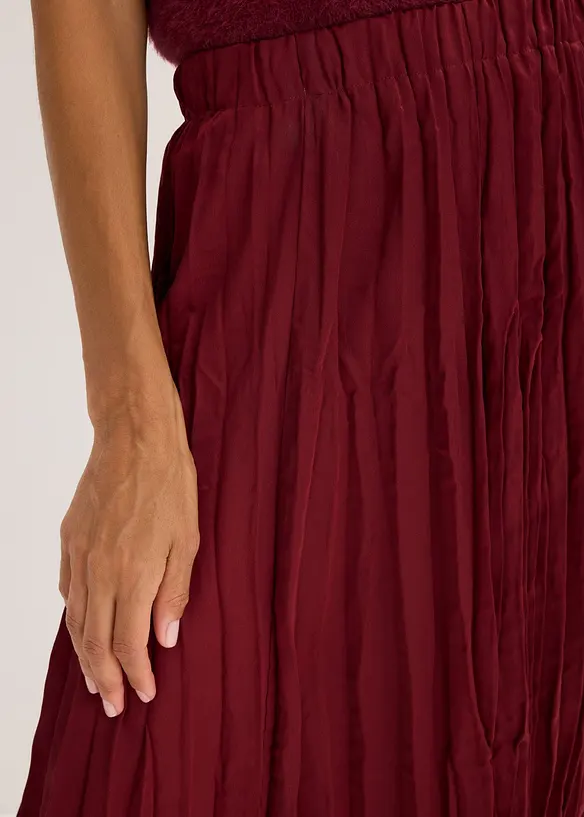 Saténová sukně se zmačkaným efektem, bonprix