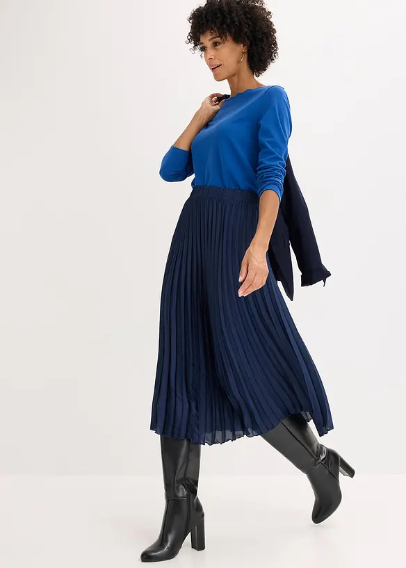 Triko se zvlněn&yacute;mi okraji, z materi&aacute;lu Punto di Roma, bonprix