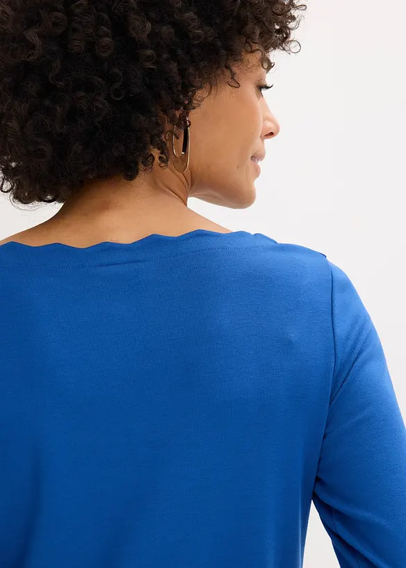 Triko se zvlněn&yacute;mi okraji, z materi&aacute;lu Punto di Roma, bonprix