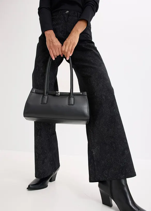 Kalhoty Wide Leg z bavlněného streče, bonprix