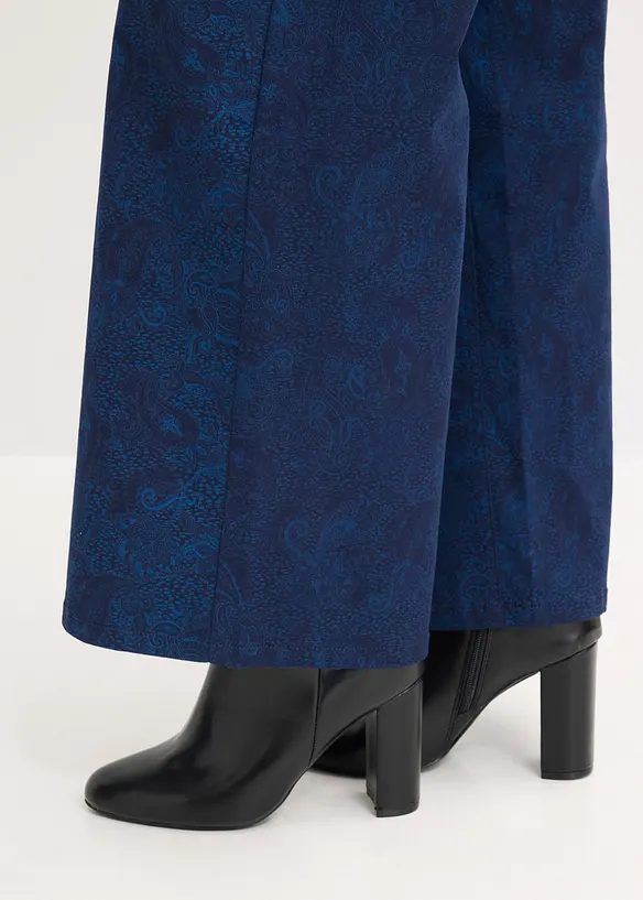 Kalhoty Wide Leg z bavlněného streče, bonprix