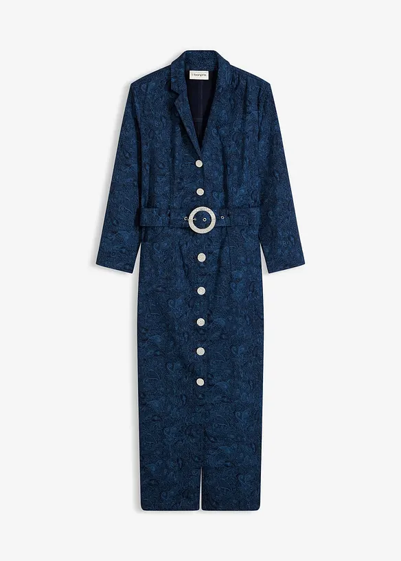 Keprové šaty s opaskem (2dílná souprava), bonprix