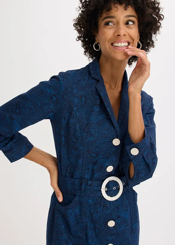 Keprové šaty s opaskem (2dílná souprava), bonprix