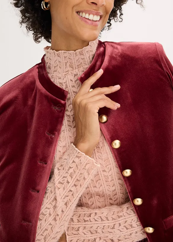 Rolákové tričko z krajky, bonprix