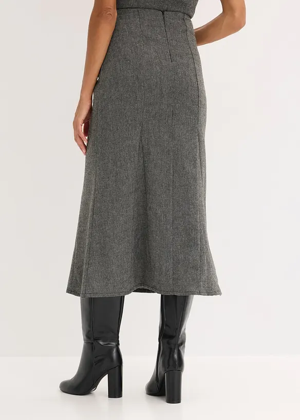 Godetová sukně s tvídovým vzhledem, bonprix